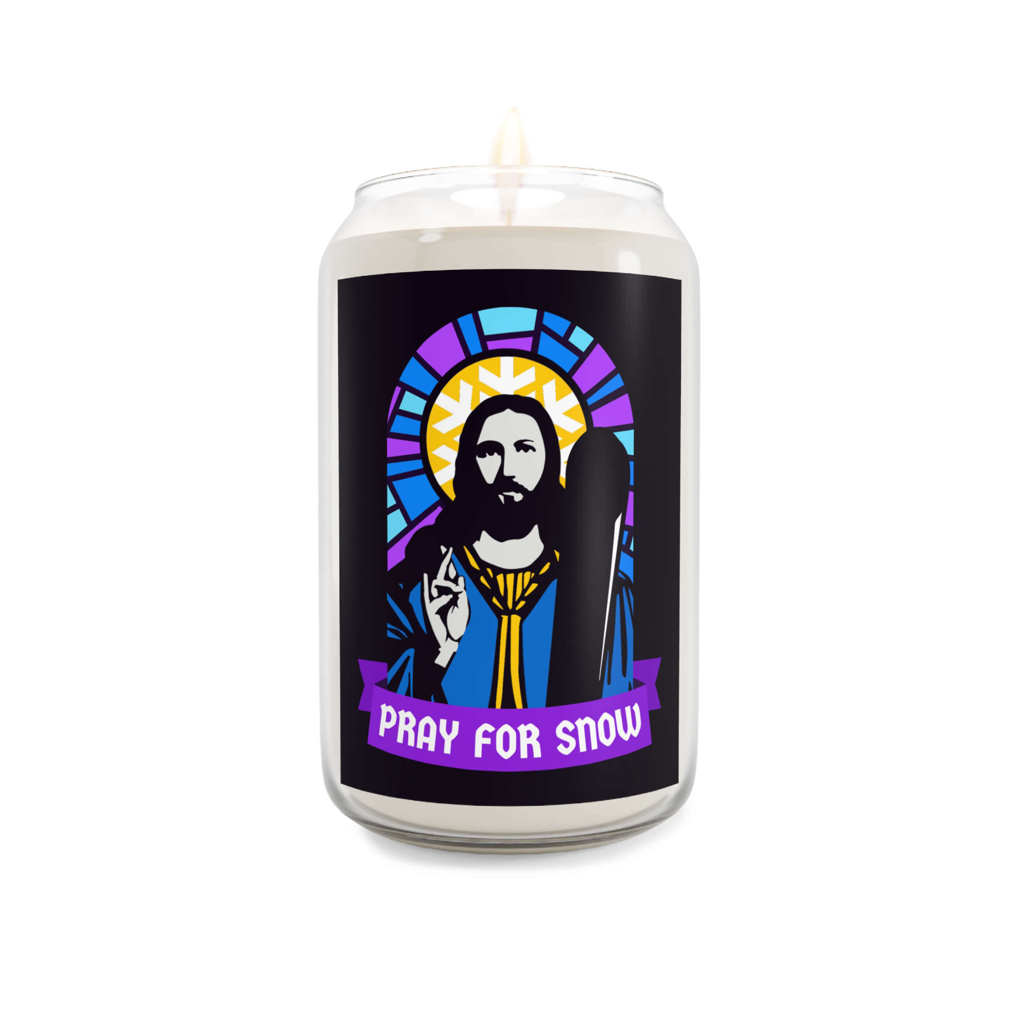 Pray for Snow Prayer Candle