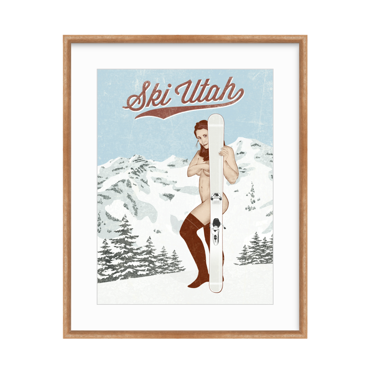 Ski Utah Ski Bunny Print