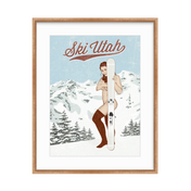 Ski Utah Ski Bunny Print