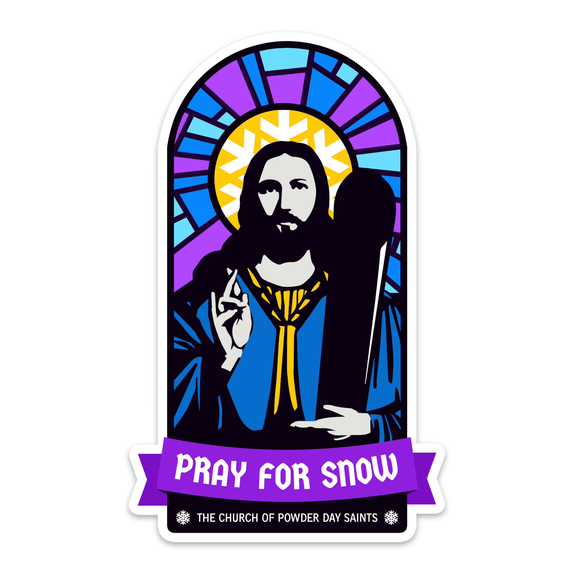 Pray for Snow Sticker