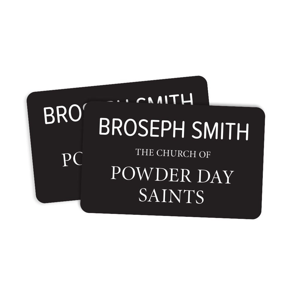 Broseph Smith Missionary Tag Sticker - Pack of 2