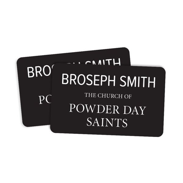 Broseph Smith Missionary Tag Sticker - Pack of 2